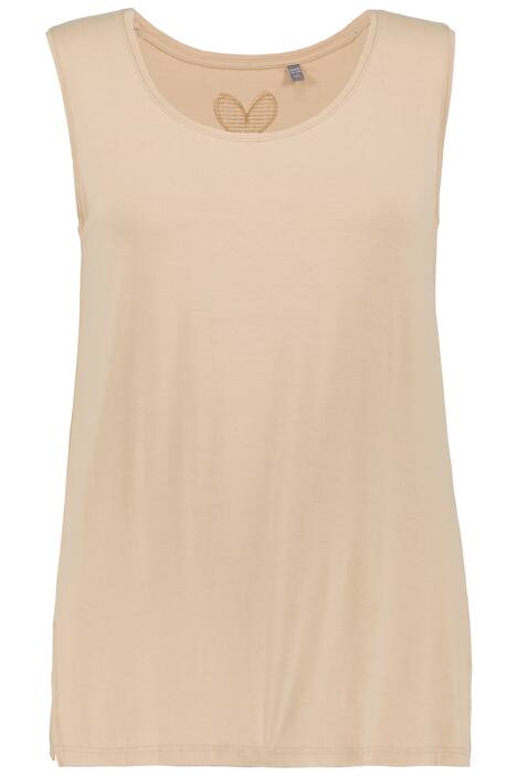 Top, kulatý výstřih, streč, široká ramínka, bez rukávů