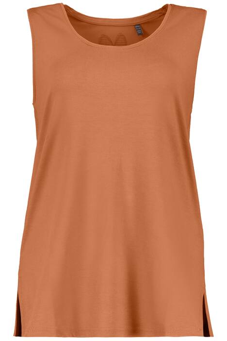 Top, kulatý výstřih, streč, široká ramínka, bez rukávů