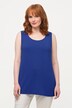Top, cuello redondo, clásico, elástico, tirante ancho, sin mangas
