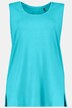 Top, okrągły dekolt, klasyczny krój, stretch, szerokie ramiączka, bez rękawów