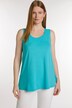 Top, okrągły dekolt, klasyczny krój, stretch, szerokie ramiączka, bez rękawów