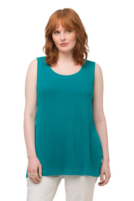 Top, kulatý výstřih, streč, široká ramínka, bez rukávů