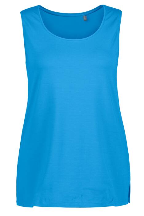 Top, kulatý výstřih, streč, široká ramínka, bez rukávů
