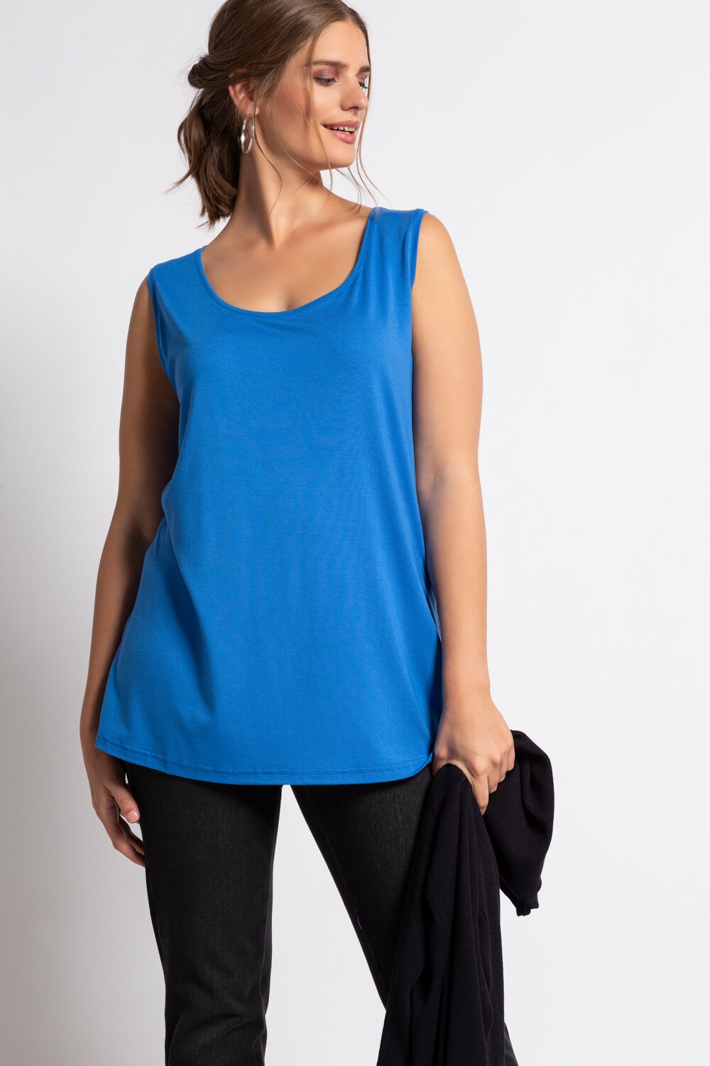 Grote Maten top, Dames, blauw, Maat: 42/44, Viscose, Ulla Popken