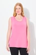Top, ronde hals, classic, stretch, brede schouderbandjes, mouwloos