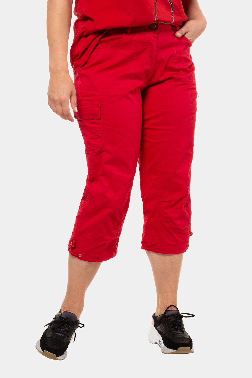 Image of Grosse Grössen 7/8-Hose, Damen, rot, Größe: 62, Baumwolle, Ulla Popken