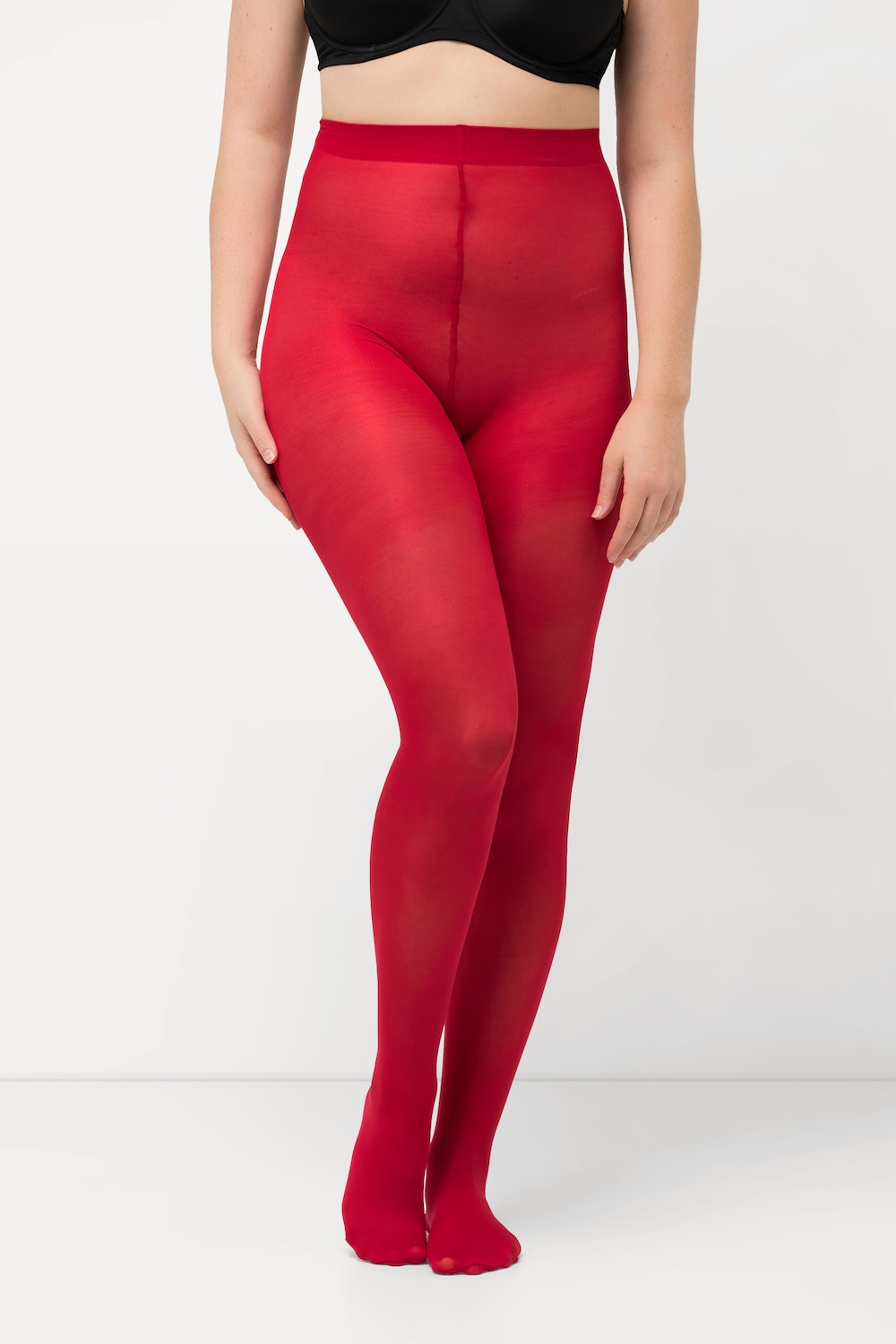 Große Größen Essential Mikrofaser-Strumpfhose, Damen, rot, Größe: 48/50, Synthetische Fasern, Ulla Popken