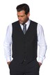 Vest, Width Adjustable, 2 Welt Pockets, 5 Buttons, Stretch Wool