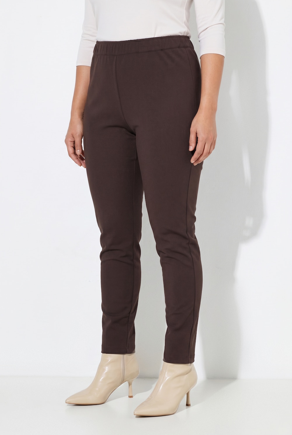 Punto-Hose Sienna, schmales Bein, Elastikbund