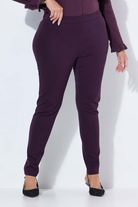 Pantalon Sienna en point de Rome, coupe près du corps et taille élastique