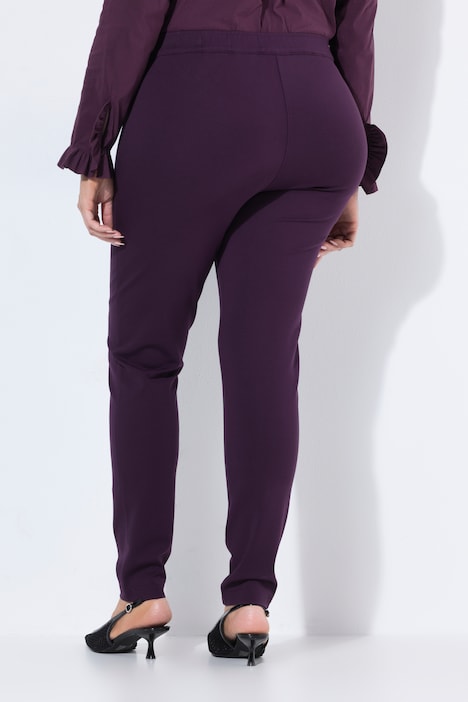 Pantalon Sienna en point de Rome, coupe près du corps et taille élastique