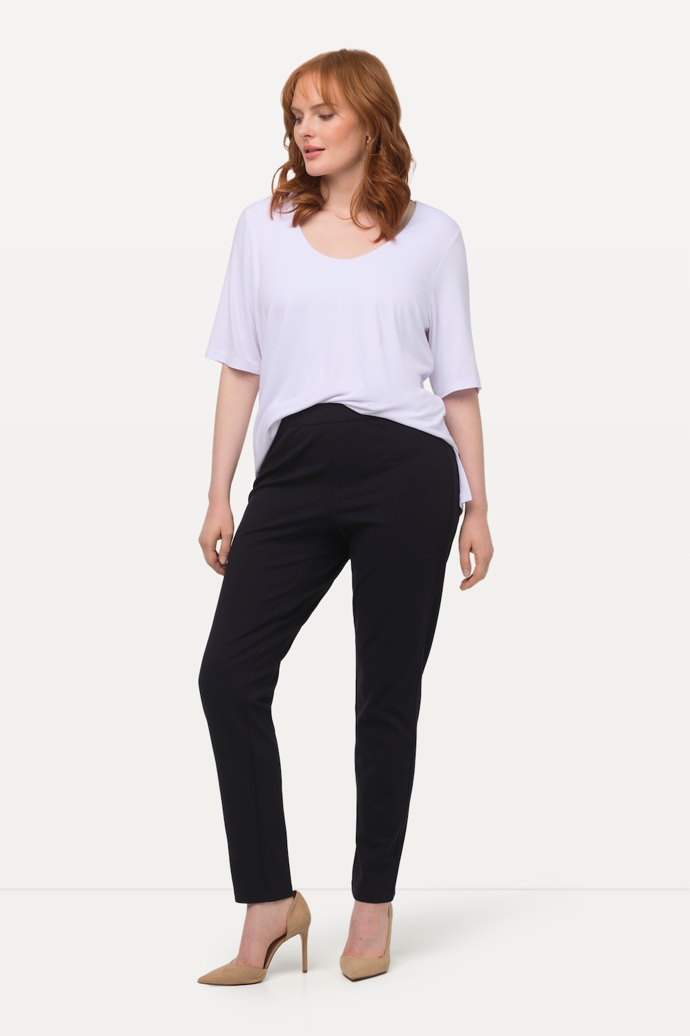 Grote Maten legging Sienna, Dames, blauw, Maat: 60, Viscose/Synthetische vezels, Ulla Popken