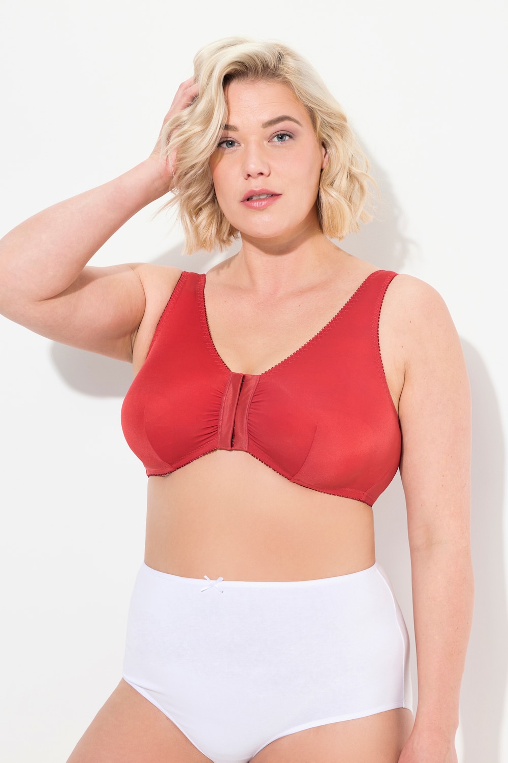 Große Größen Bustier, Damen, rot, Größe: 100D, Synthetische Fasern/Elasthan, Ulla Popken