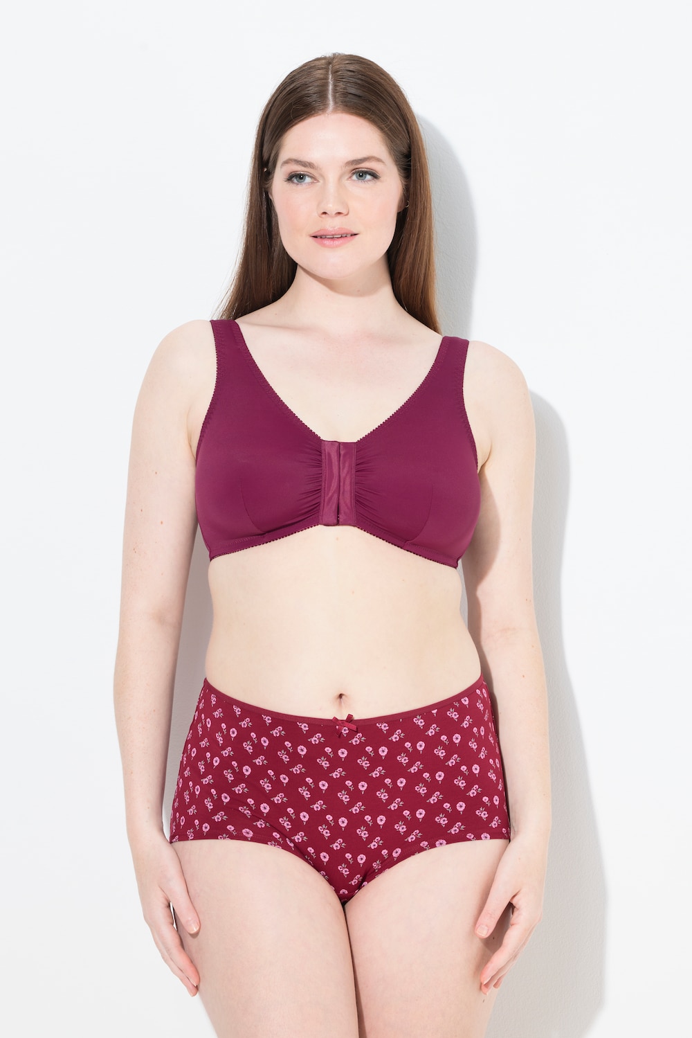 Große Größen Bustier, Damen, lila, Größe: 100D, Synthetische Fasern/Elasthan, Ulla Popken