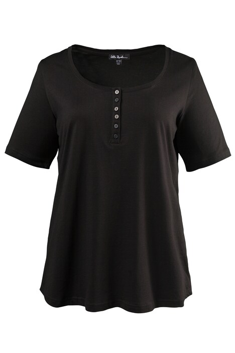 Regular Short Sleeve Henley Basic Tee