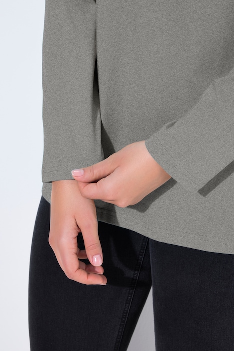 Basic Long Sleeve Round Neck Henley Tee