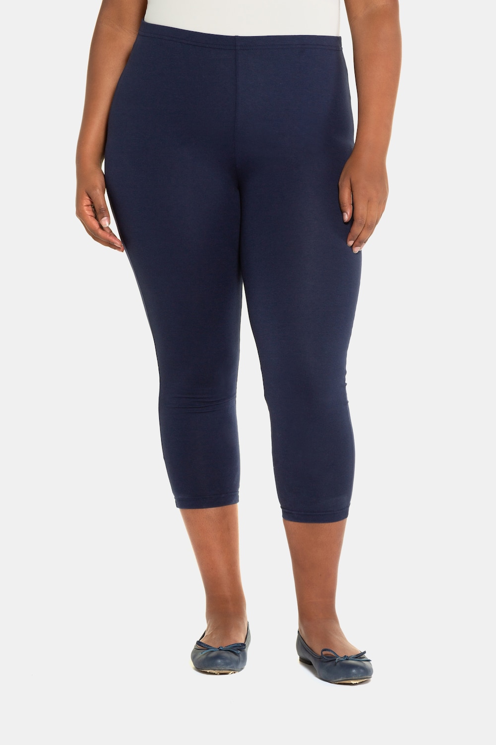 Grote Maten 7/8 Legging, Dames, blauw, Maat: 42/44, Katoen, Ulla Popken