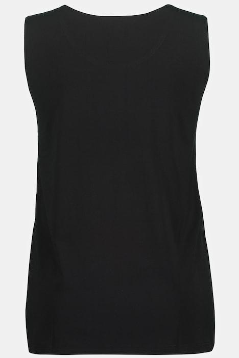 Matte Jersey Round Neck Knit Tank Top, Tank Tops