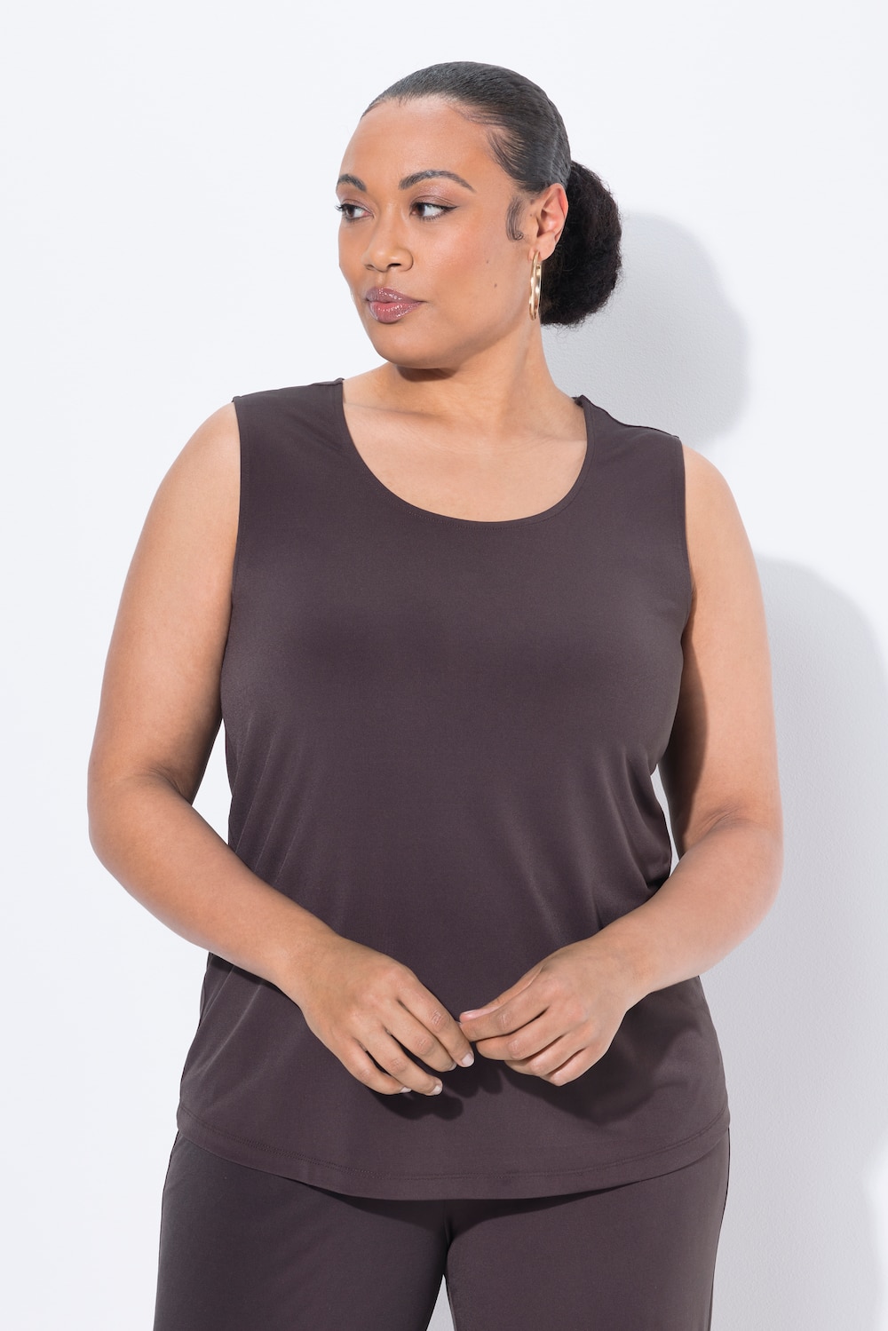 Große Größen Top, Damen, braun, Größe: 62/64, Polyester, Ulla Popken