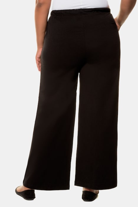Wide-leg Drawstring Cotton Stretch Knit Pants | Pant | Pants