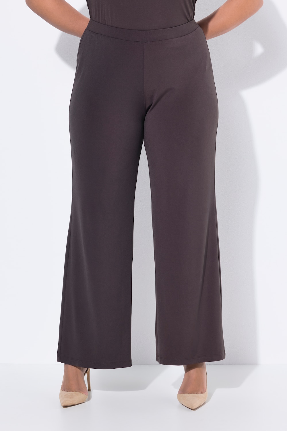 Große Größen Jerseyhose, Damen, braun, Größe: 42/44, Polyester, Ulla Popken