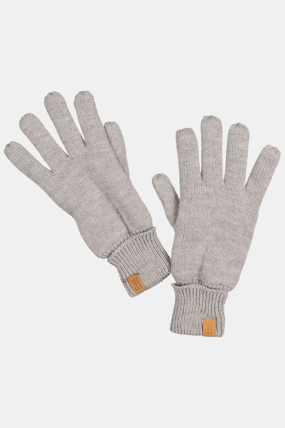 grandes tailles gants en maille et doublure polaire, hommes, gris, taille: one size, fibres synthétiques, jp1880