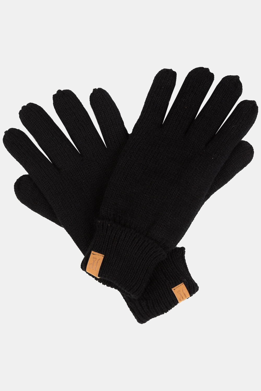 grandes tailles gants en maille et doublure polaire, hommes, noir, taille: one size, fibres synthétiques, jp1880