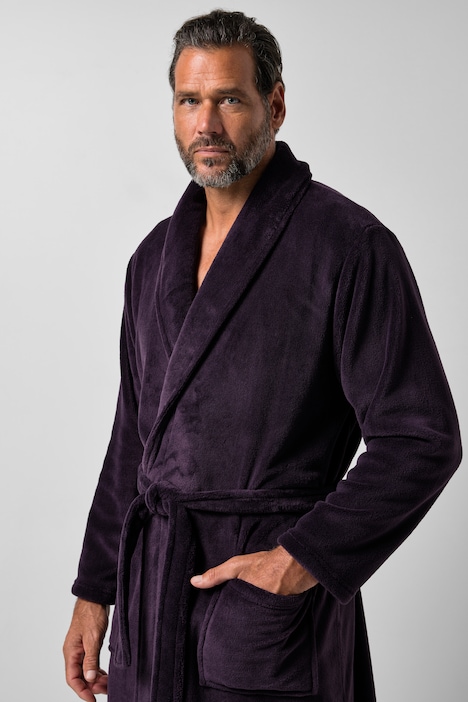 Peignoir JP 1880 en microfibres, avec ceinture à nouer, collection Homewear - jusqu'au 8 XL