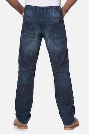 Duże rozmiary Dżinsy z 5 kieszeniami, mężczyzna, dark blue, rozmiar: 26, bawełna/elastan, JP1880