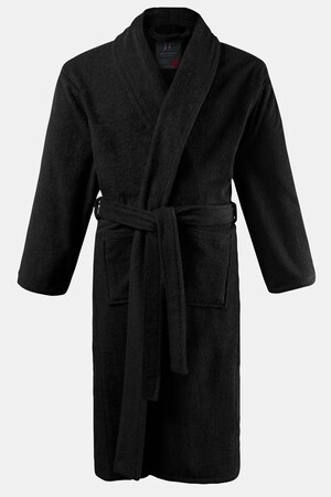 Duże rozmiary Płaszcz kąpielowy, mężczyzna, czarny, rozmiar: 5XL, bawełna, JP1880
