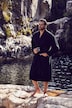 Peignoir en tissu éponge, col châle, collection Homewear - jusqu'au 8 XL