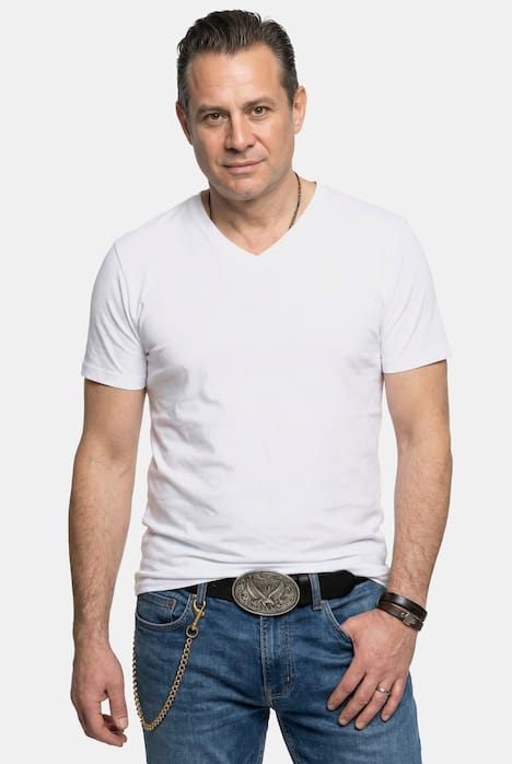 JP1880 T-Shirt, Basic, V-Ausschnitt, bis 8 XL