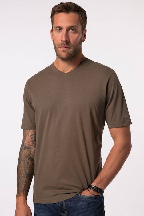 JP 1880 T-shirt, basic, V-hals, tot 8XL