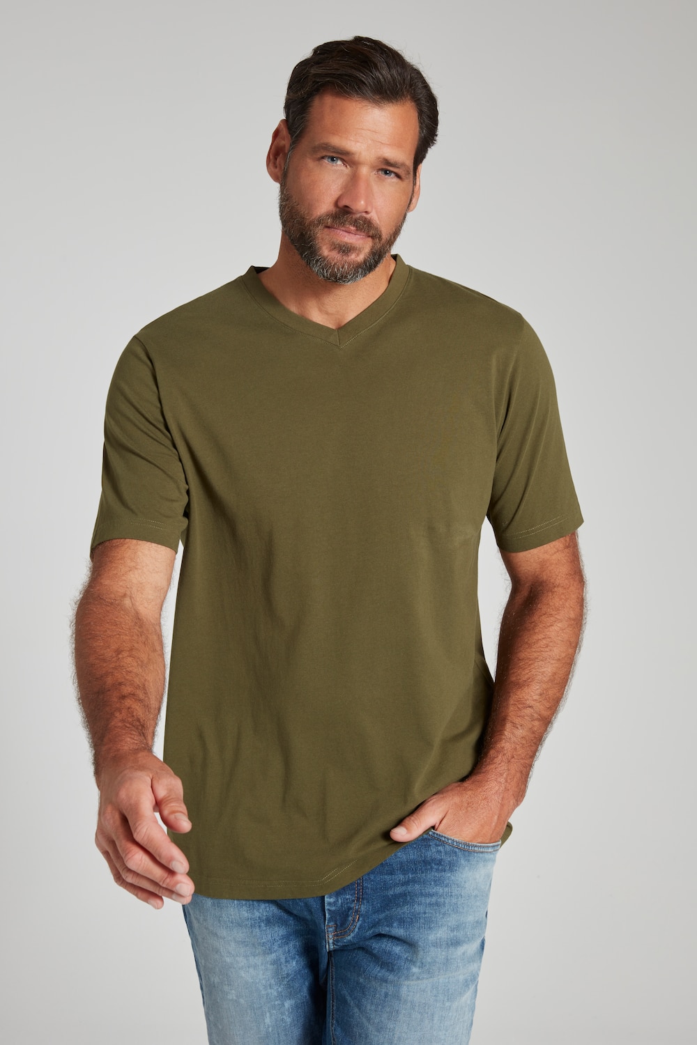 Grote Maten T-shirt, Heren, groen, Maat: XL, Katoen, JP1880