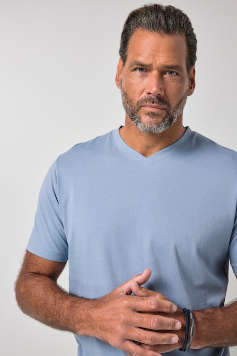 T-Shirt, Basic, V-Ausschnitt, bis 8 XL