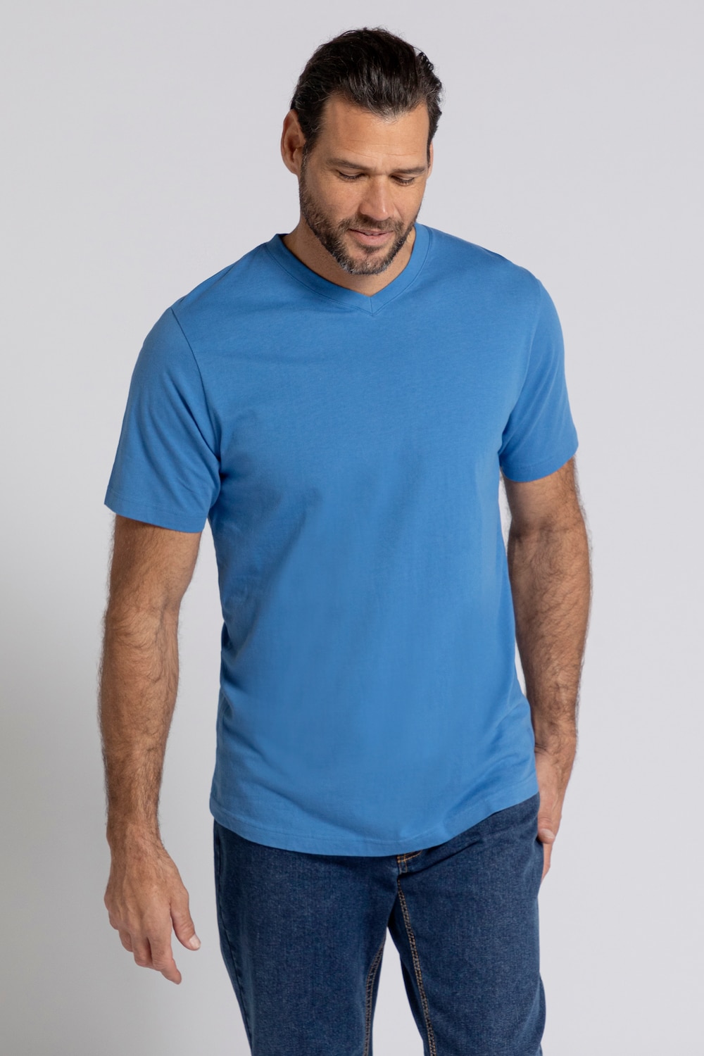 Große Größen T-Shirt, Herren, blau, Größe: XL, Baumwolle/Polyester, JP1880