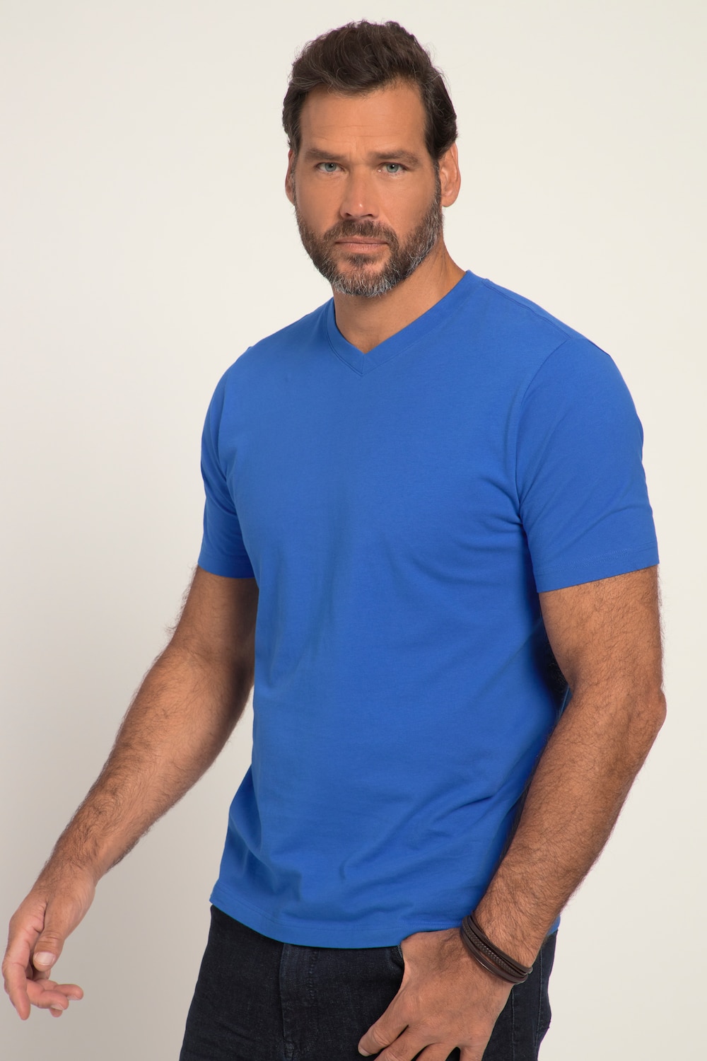 Grote Maten T-shirt, Heren, blauw, Maat: XL, Katoen, JP1880