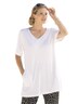V-Neck Patch Pocket A-line Cotton Knit Tunic