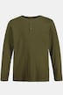 JP1880 Henley, basic, shirt, lange mouwen, knoopsluiting, tot 8XL