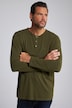JP1880 Henley, basic, shirt, lange mouwen, knoopsluiting, tot 8XL
