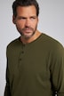 JP1880 Henley, basic, shirt, lange mouwen, knoopsluiting, tot 8XL