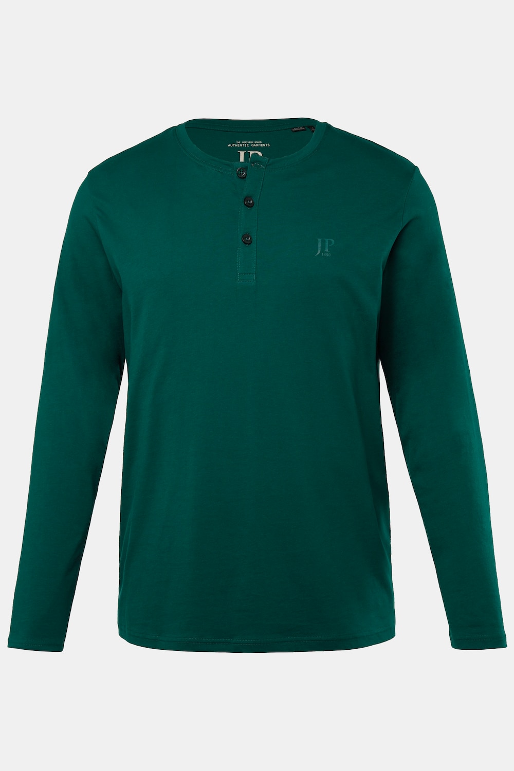 JP1880 Henley, Basic, Shirt, Langarm, Knopfleiste, bis 8XL