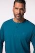 JP1880 Henley, basic, shirt, lange mouwen, knoopsluiting, tot 8XL