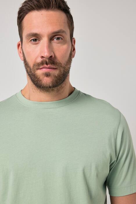 T-shirt Basic en coton peigné, col rond - jusqu'au 8 XL