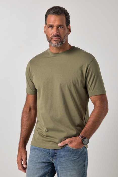 T-Shirt, Basic, Rundhals, gekämmte Baumwolle, bis  10 XL