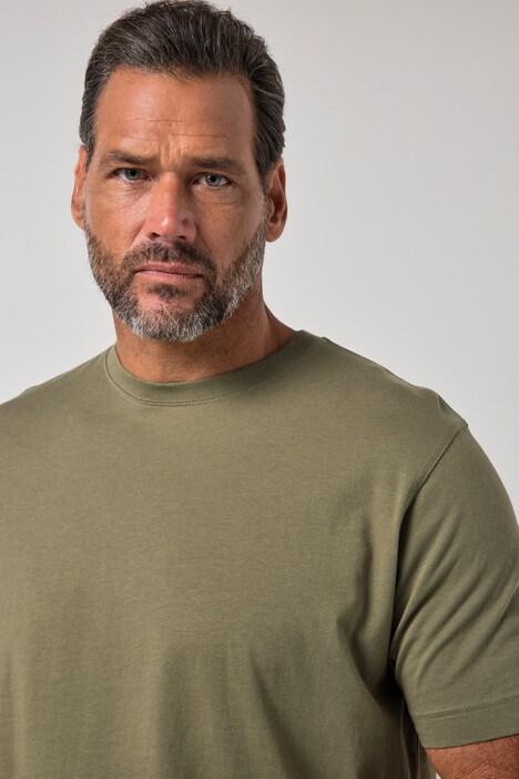 T-Shirt, Basic, Rundhals, gekämmte Baumwolle, bis  10 XL