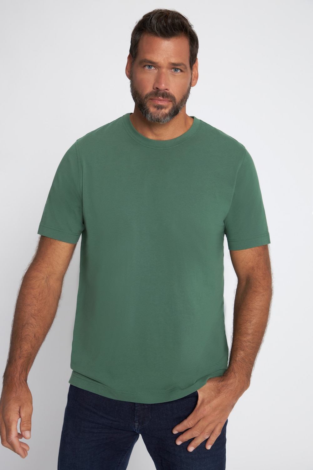 Grote Maten T-shirt, Heren, groen, Maat: 7XL, Katoen, JP1880