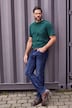 T-shirt, basic, ronde hals, gekamd katoen, tot 8XL