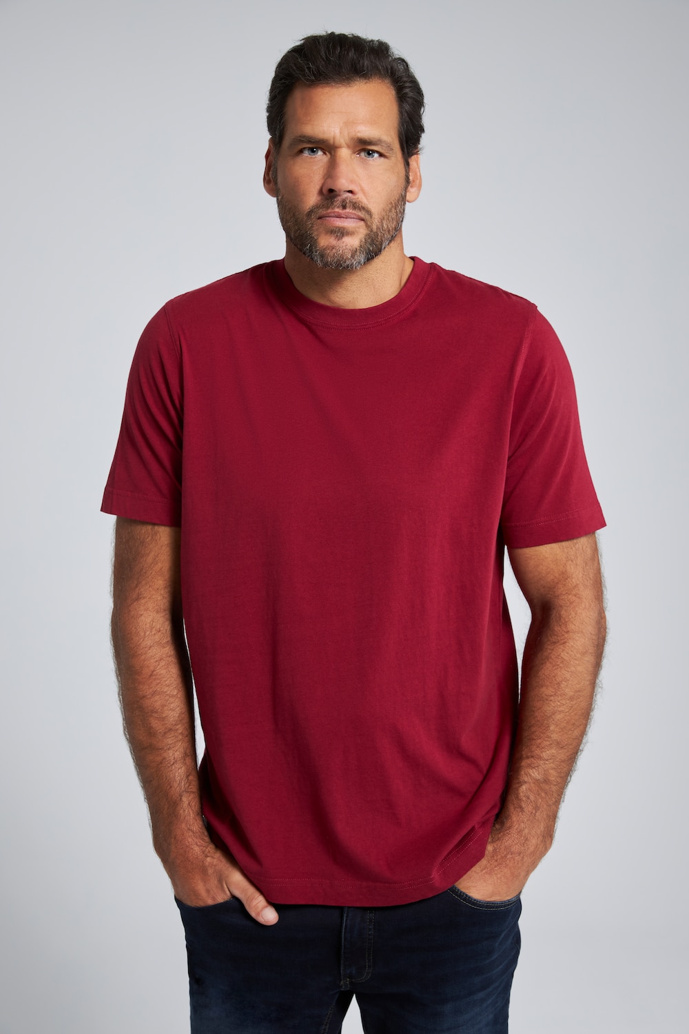 Grote Maten T-shirt, Heren, rood, Maat: L, Katoen, JP1880