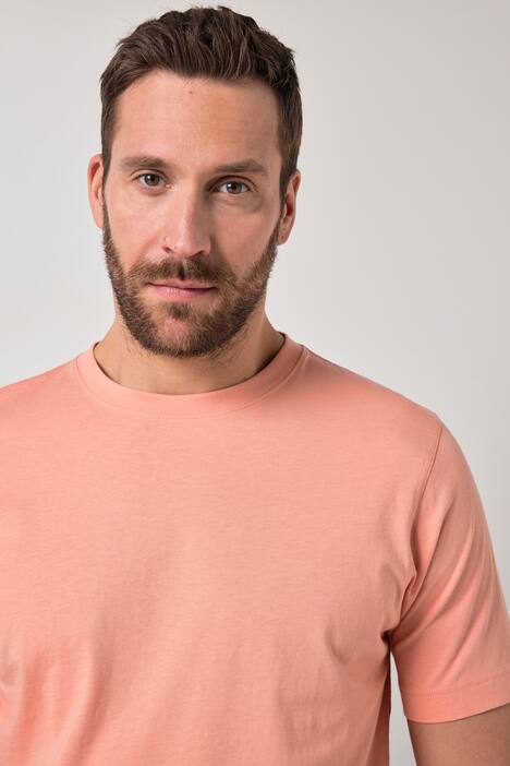 T-shirt Basic en coton peigné, col rond - jusqu'au 8 XL